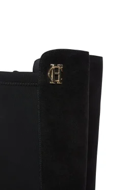 Albany Heeled Boot (Black Suede)