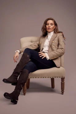 Albany Knee Boot (Chocolate Suede)