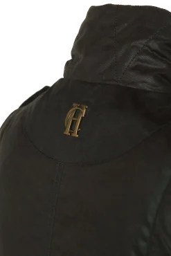 Alma Wax Gilet (Dark Olive)