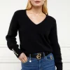 Amelia V-Neck Knit (Black)