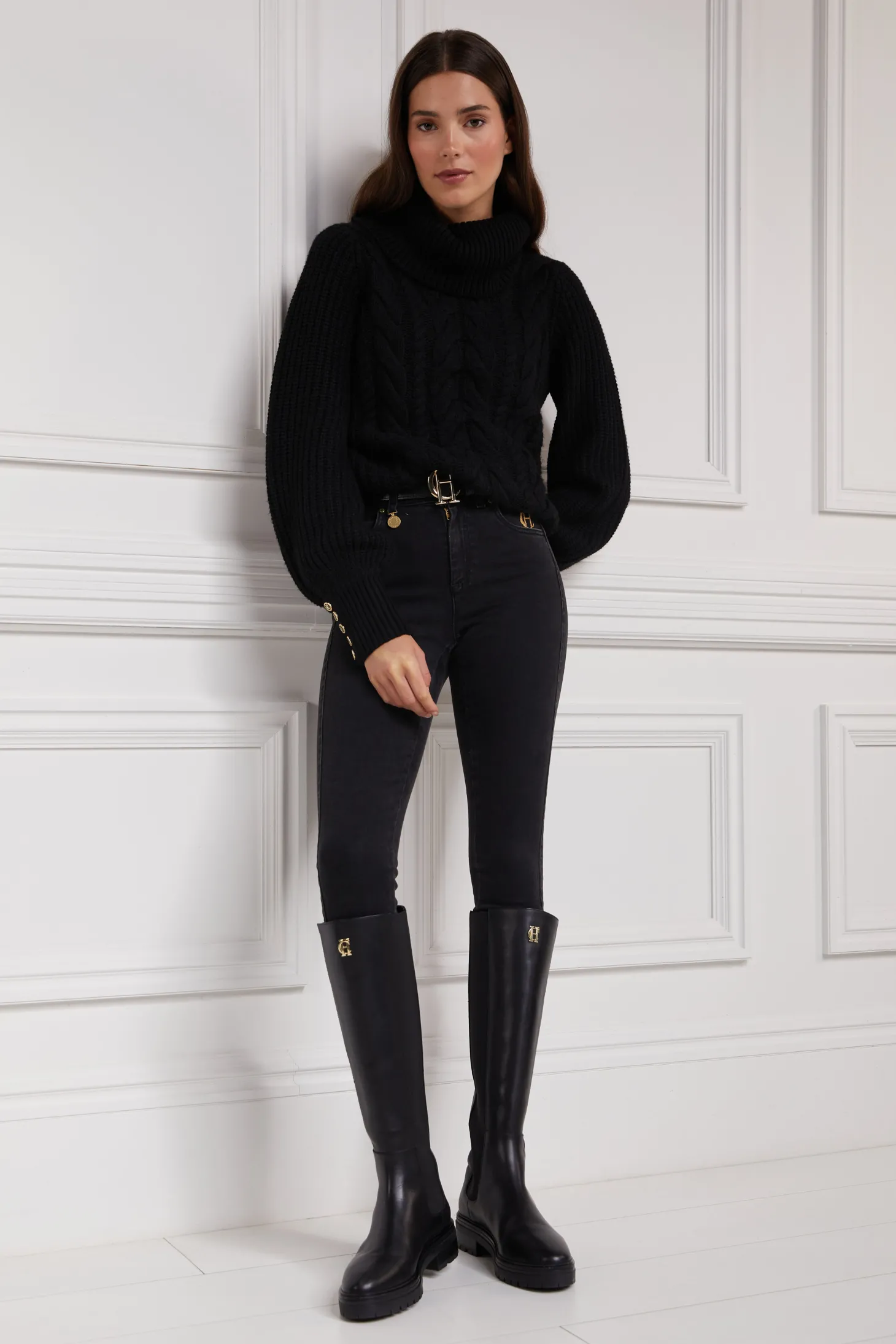 Astoria Knee Boot (Black)