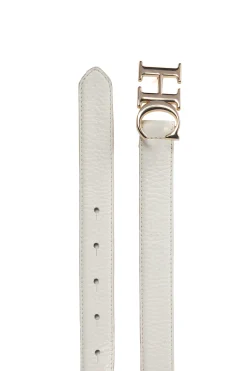 Atelier Slim Logo Belt (Off White)
