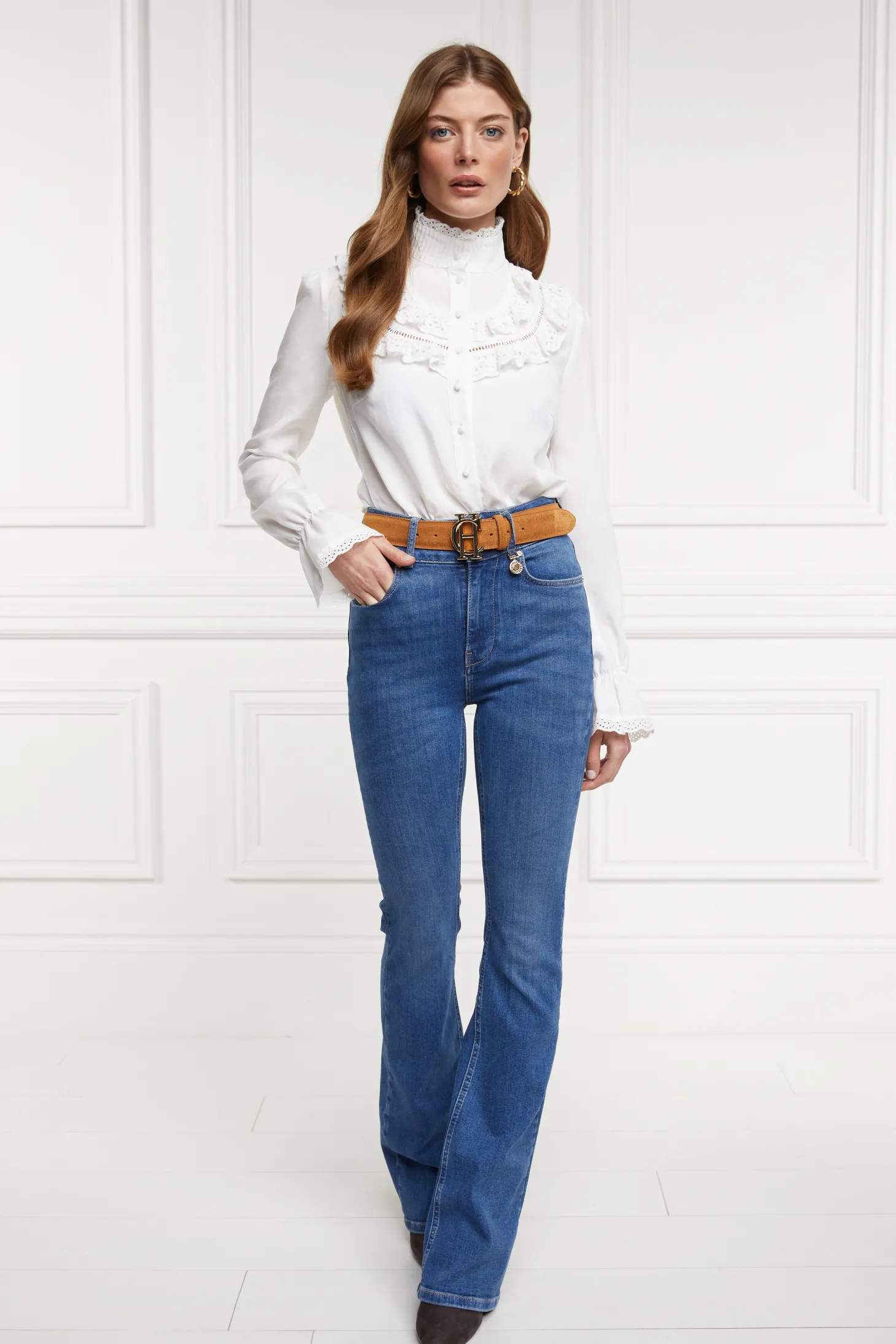 Audley Lace Blouse (White)