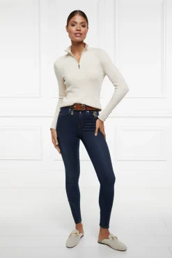 Ava Quarter Zip Knit (Almond)