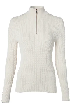 Ava Quarter Zip Knit (Almond)
