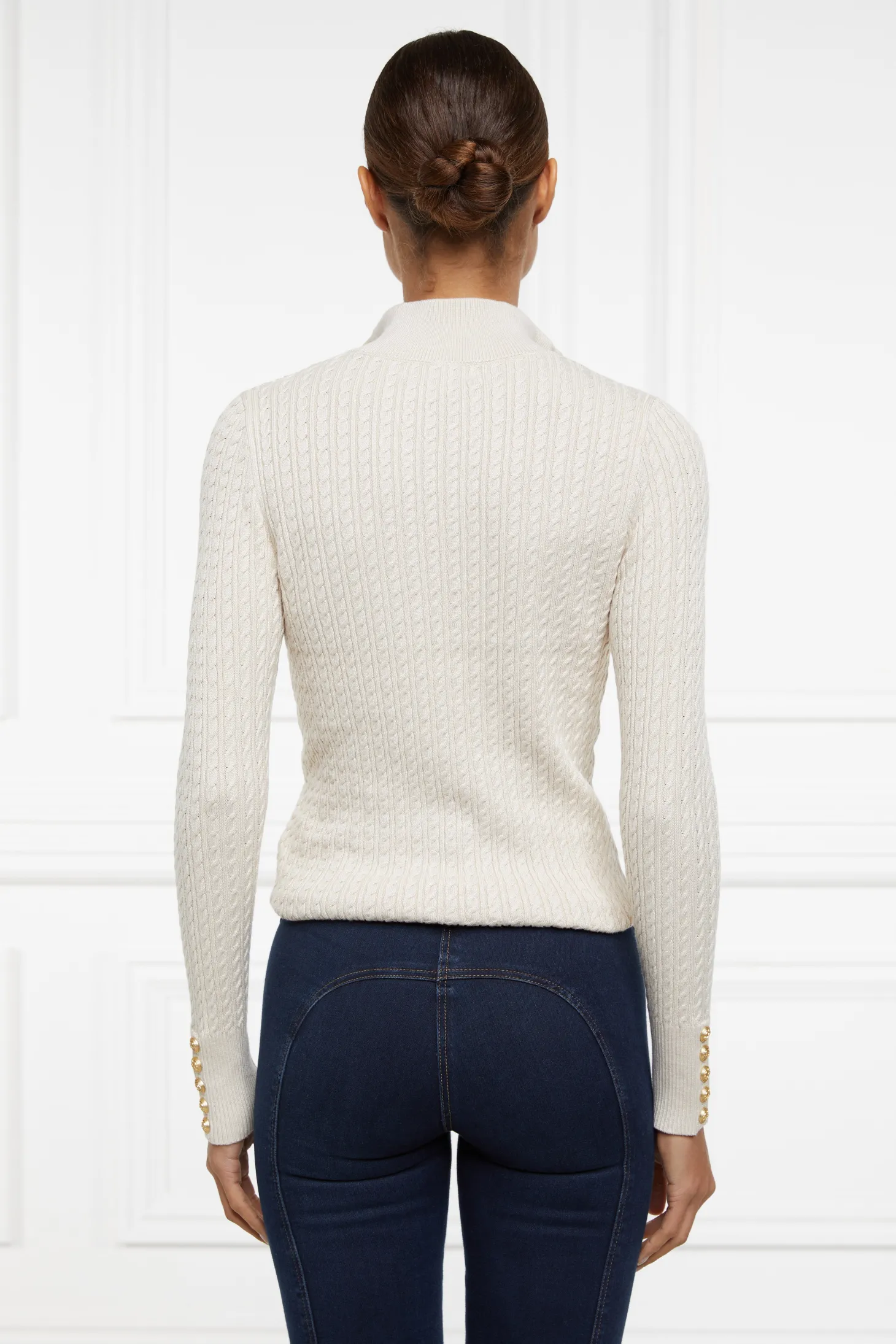 Ava Quarter Zip Knit (Almond)