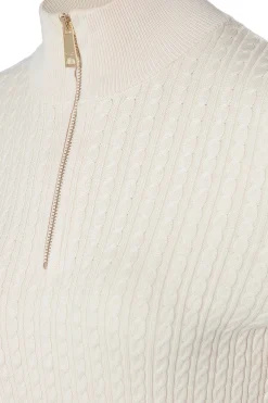 Ava Quarter Zip Knit (Almond)