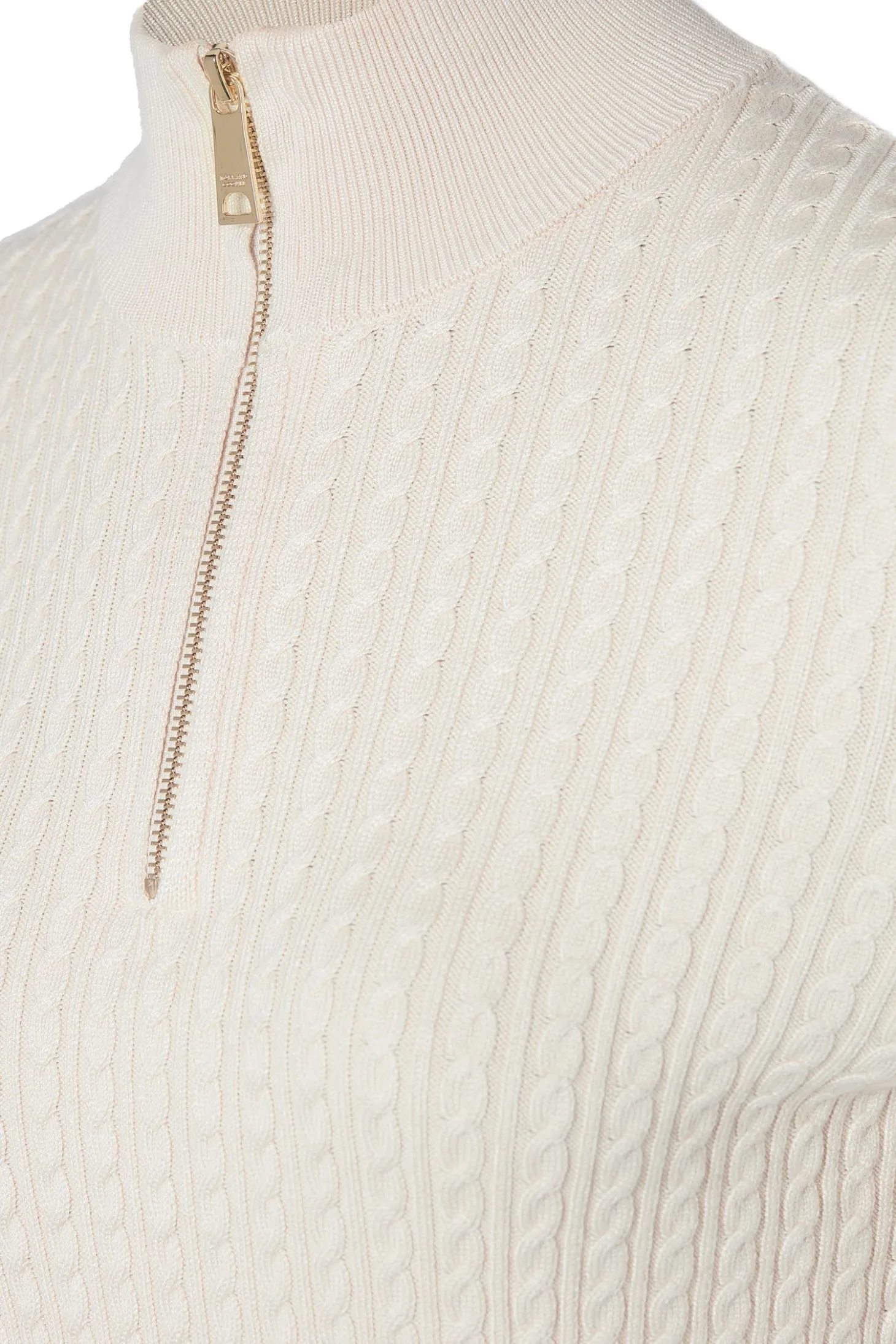 Ava Quarter Zip Knit (Almond)
