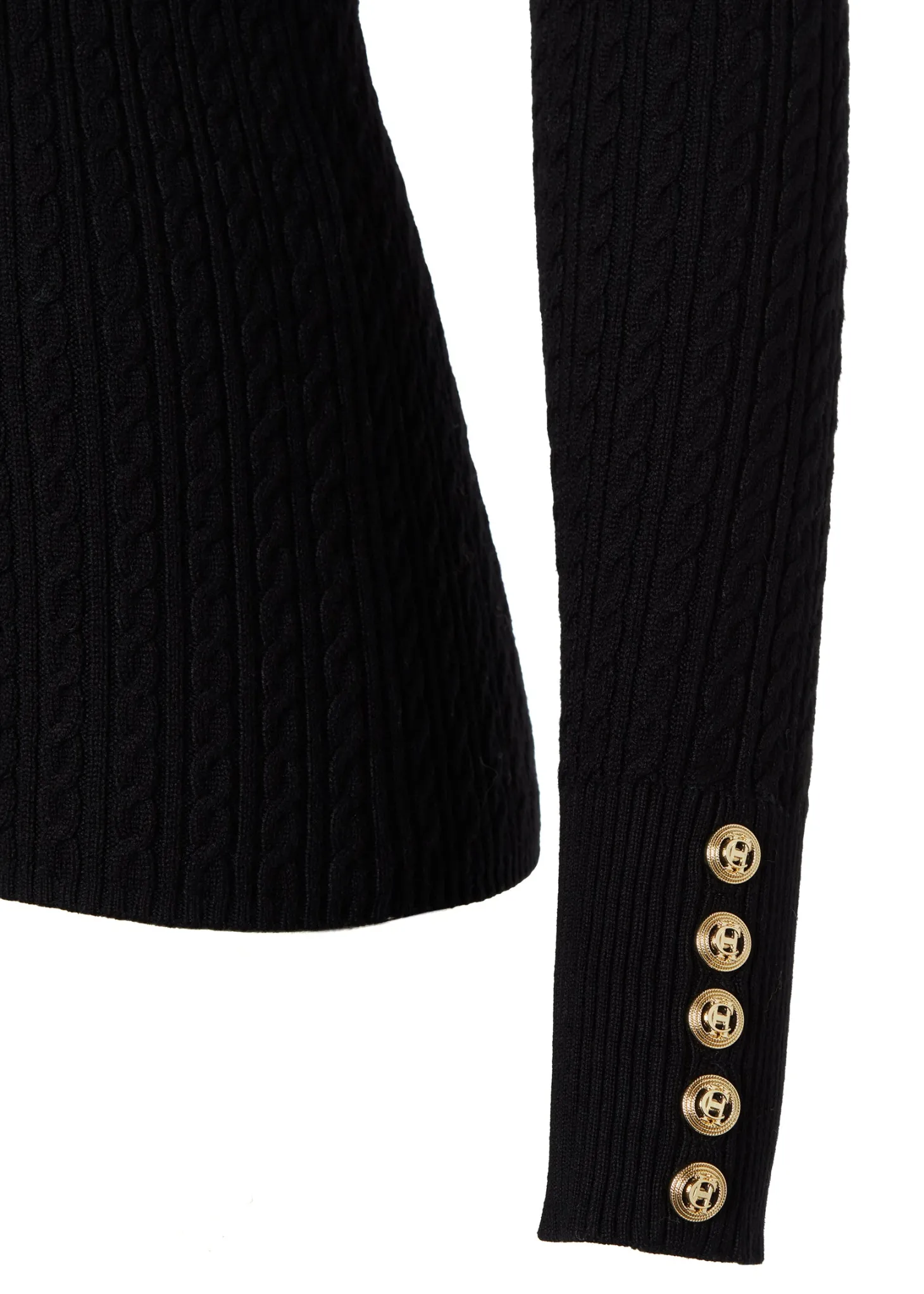 Ava Quarter Zip Knit (Black)
