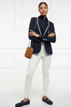 Ava Quarter Zip Knit (Ink Navy)