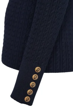Ava Quarter Zip Knit (Ink Navy)