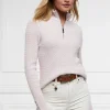 Ava Quarter Zip Knit (Soft Pink)