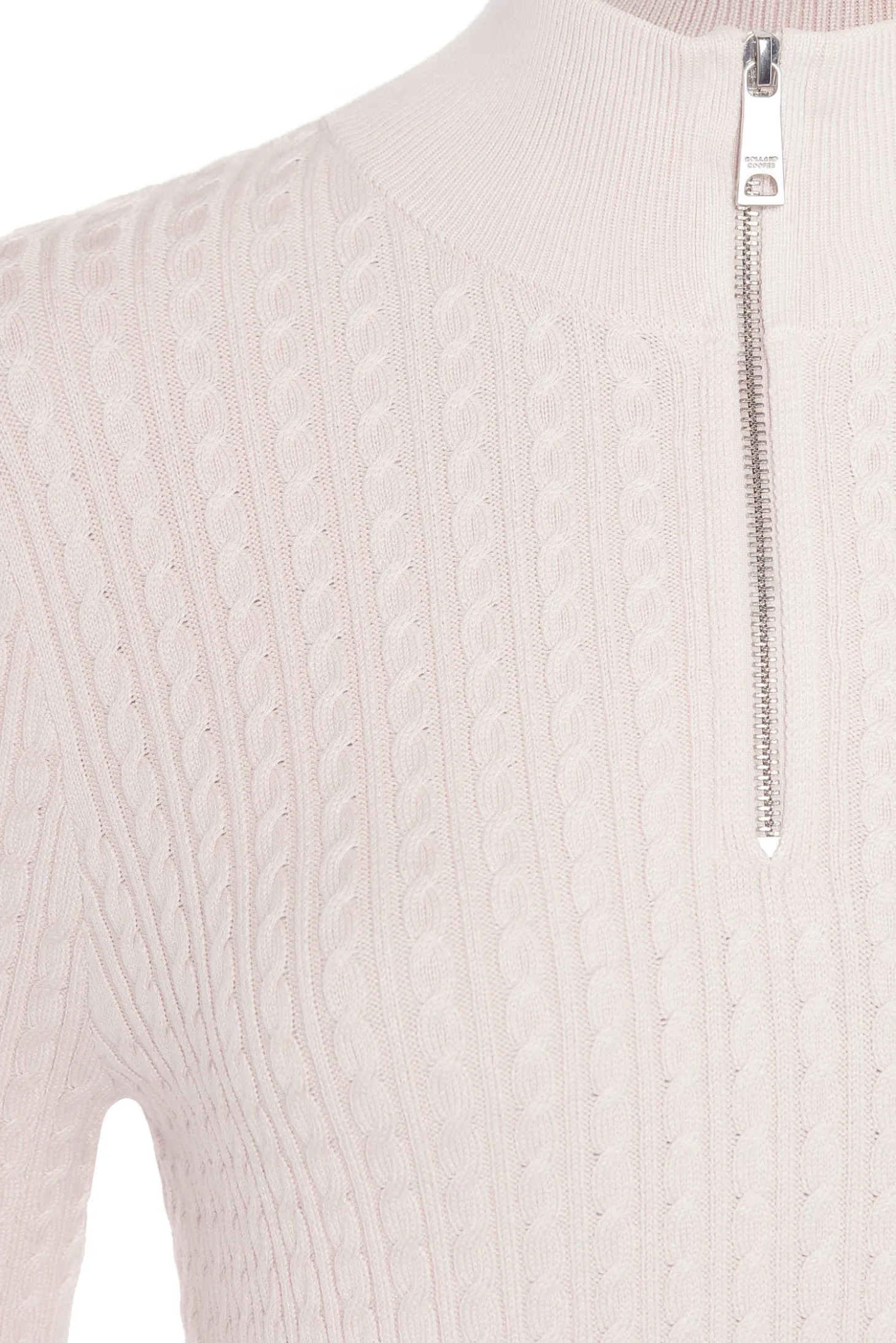 Ava Quarter Zip Knit (Soft Pink)