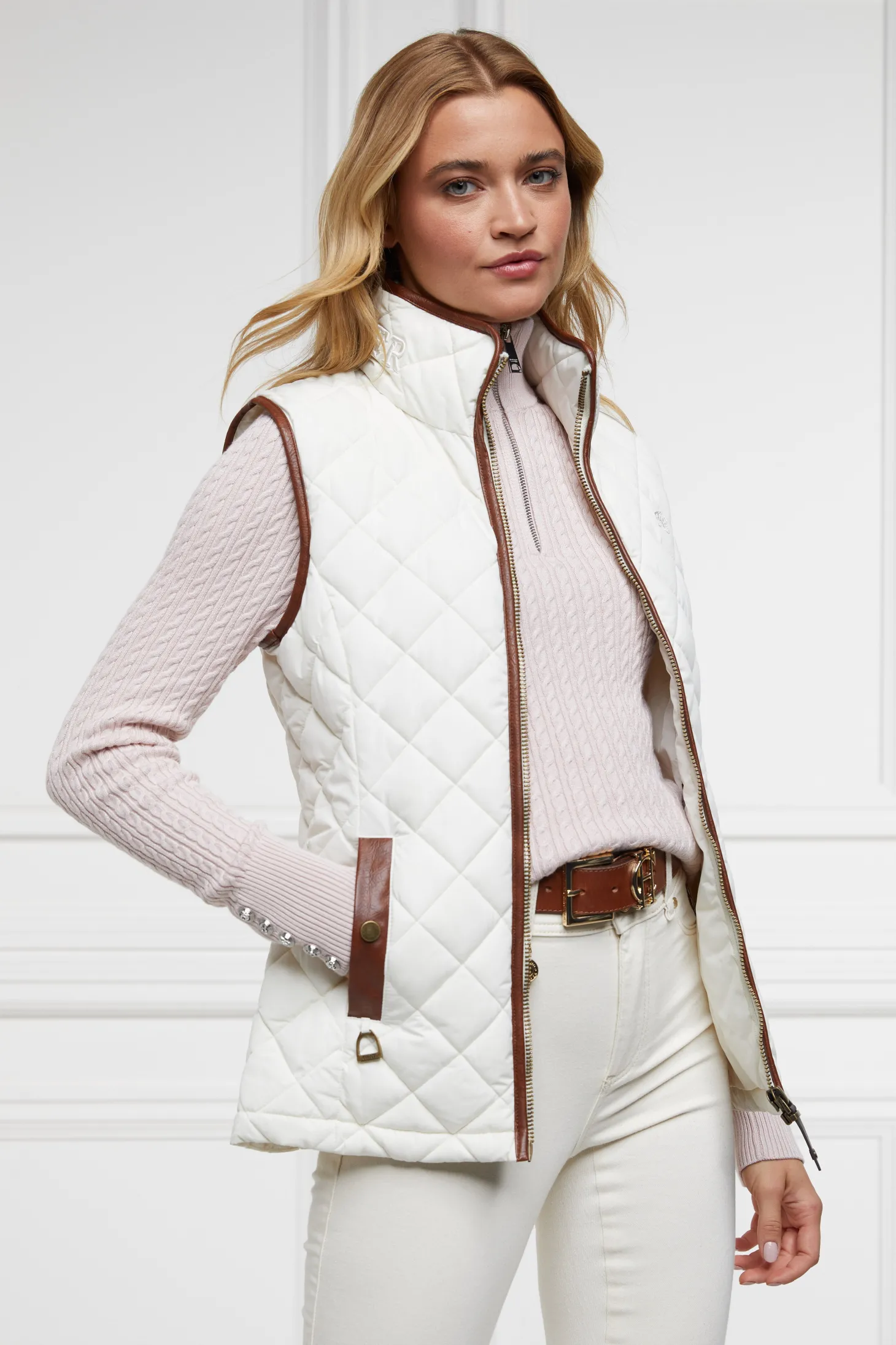 Ava Quarter Zip Knit (Soft Pink)