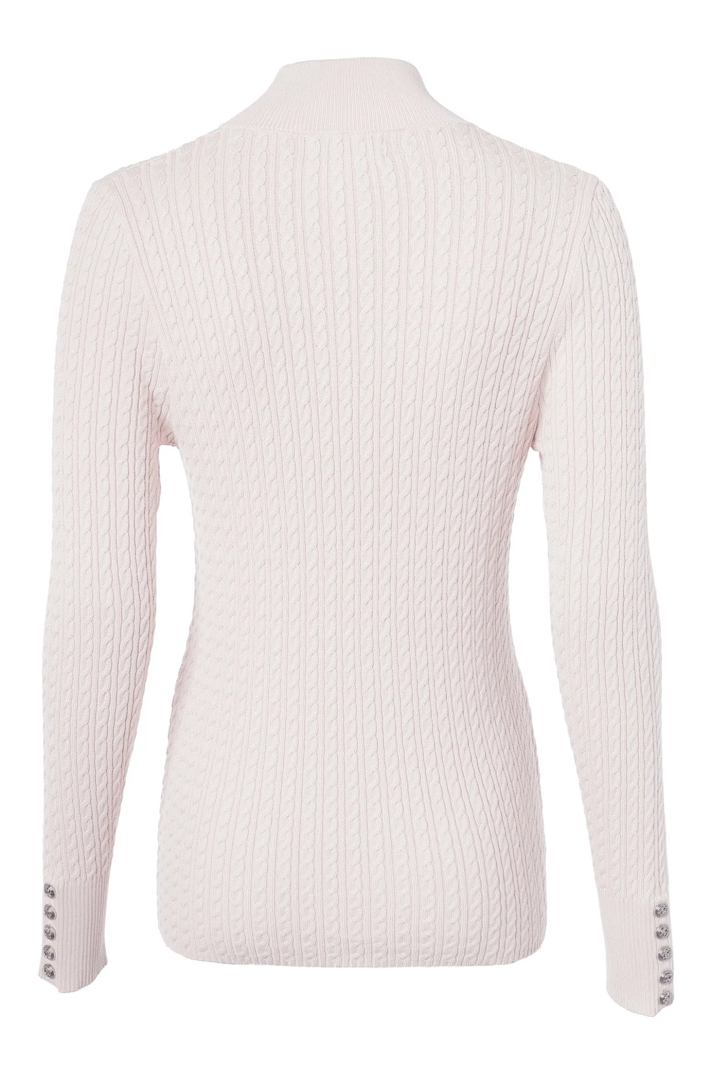 Ava Quarter Zip Knit (Soft Pink)