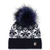 Beatrice Bobble Hat (Ink Navy Cream)