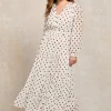 Bella Tiered Maxi Dress (White Black Polka Dot)