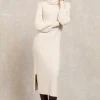 Berkeley Roll Neck Dress (Natural)