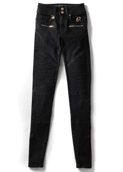 Biker Jean (Washed Black)