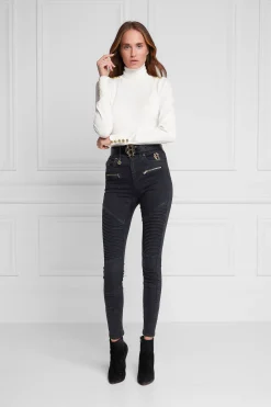 Biker Jean (Washed Black)