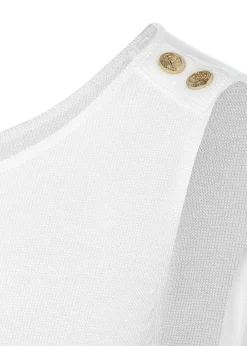 Boat Neck Vest (Oyster)