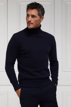 Byron Roll Neck Knit (Navy)