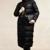 Camden Longline Coat (Mono Houndstooth)