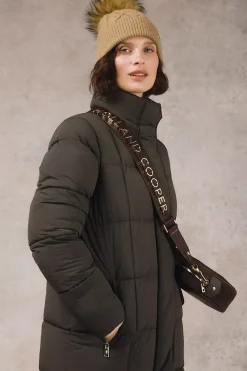Carrington Longline Coat (Dark Olive)