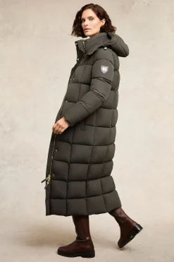 Carrington Longline Coat (Dark Olive)