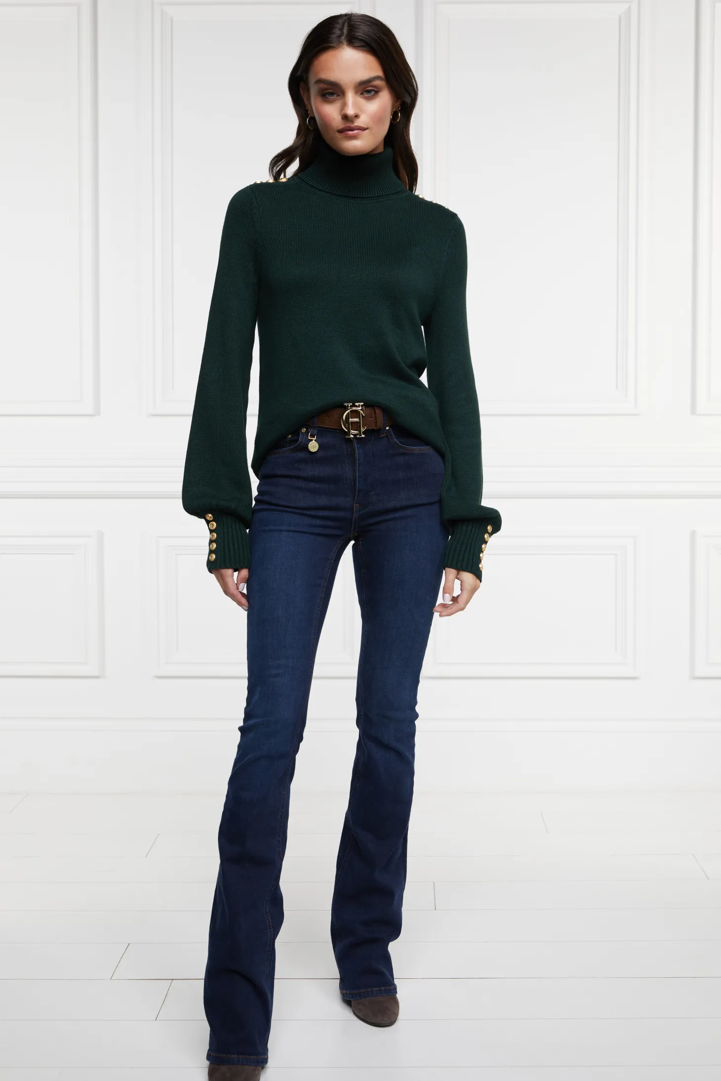 Chamonix Roll Neck Knit (Emerald)