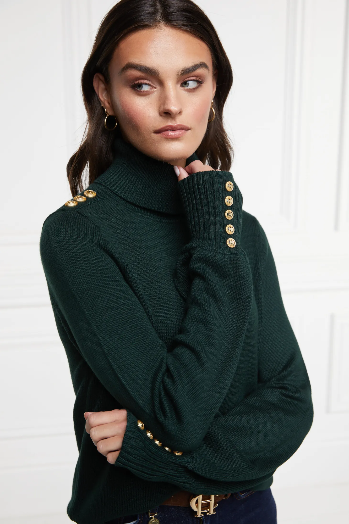 Chamonix Roll Neck Knit (Emerald)