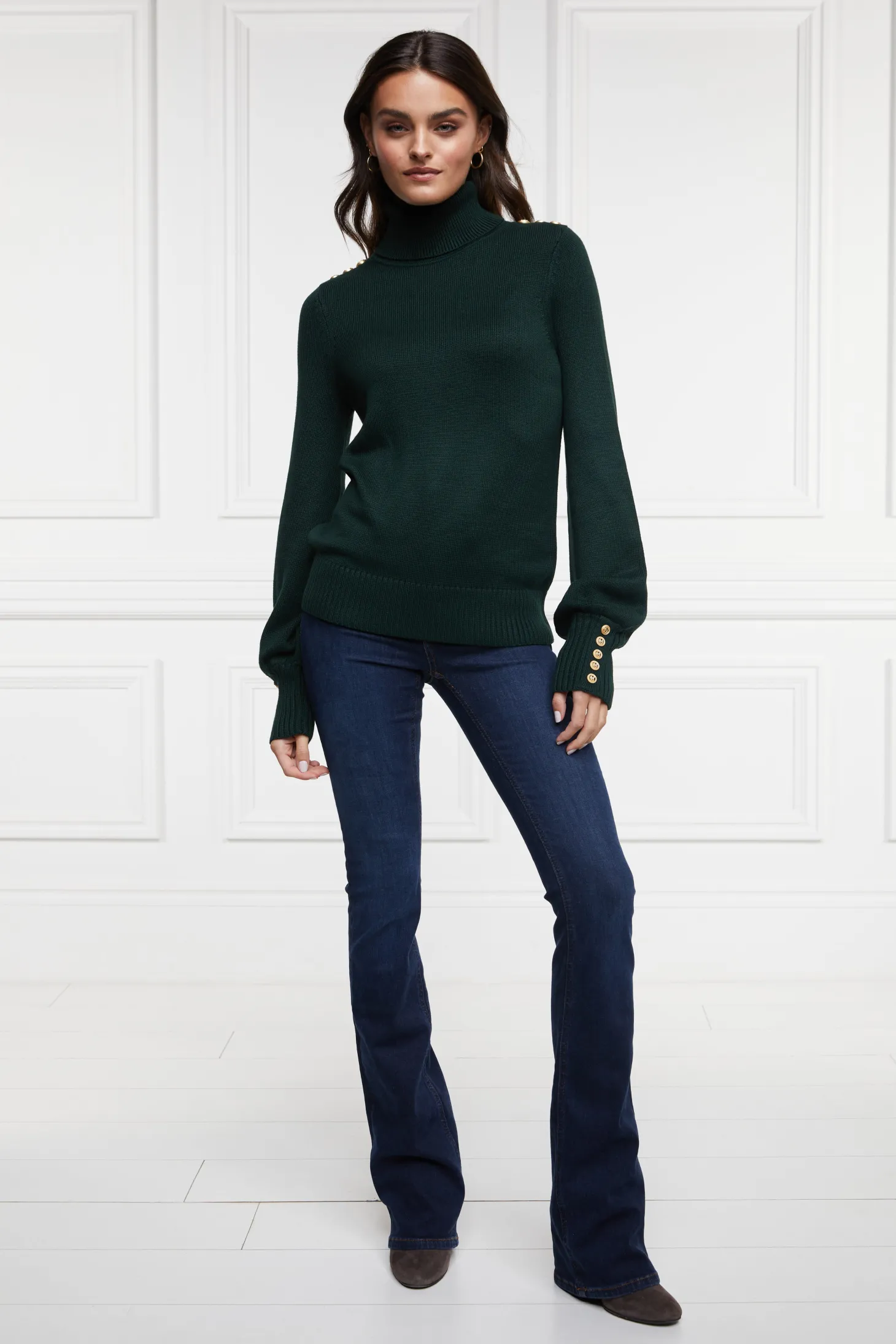 Chamonix Roll Neck Knit (Emerald)