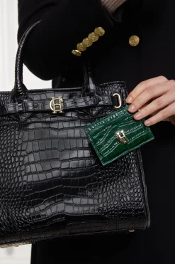 Chelsea Card Holder (Emerald Croc)