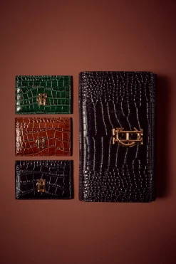 Chelsea Card Holder (Emerald Croc)