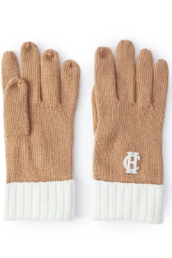 Chelsea Logo Knitted Gloves (Camel Cream)