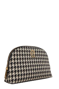 Chelsea Makeup Bag (Ecru Houndstooth)