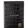 Chelsea Passport Holder (Black Croc)