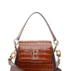 Chelsea Saddle Bag (Tan Croc)