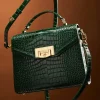 Cheltenham Bag (Emerald Croc)