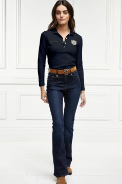Classic Long Sleeve Polo Shirt (Ink Navy)