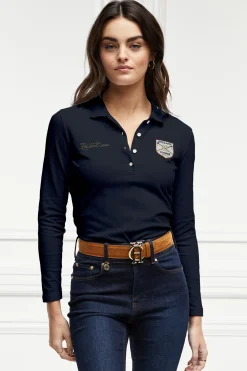 Classic Long Sleeve Polo Shirt (Ink Navy)