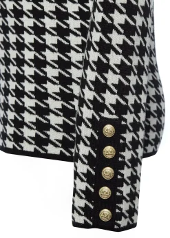 Classic Roll Neck Knit (Houndstooth)