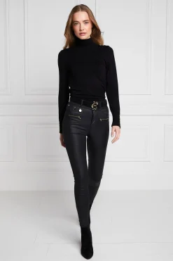 Coated Jodhpur Jean (Black)