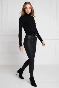 Coated Jodhpur Jean (Black)