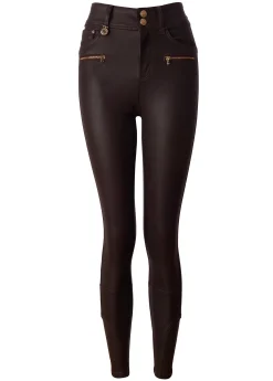 Coated Jodhpur Jean (Chocolate)