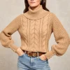 Corded Roll Neck Knit (Camel)