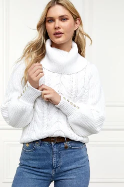 Corded Roll Neck Knit (Natural)