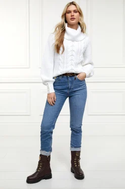 Corded Roll Neck Knit (Natural)