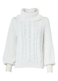 Corded Roll Neck Knit (Natural)