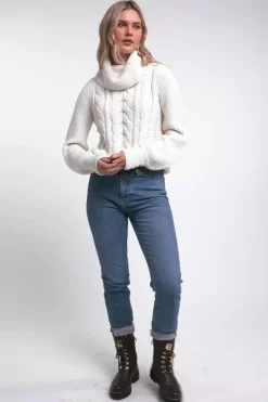Corded Roll Neck Knit (Natural)
